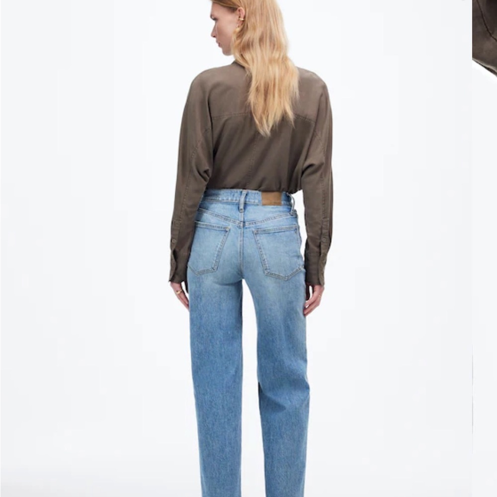 Madewell High-Rise Wide-Leg Jeans in Light Blue Wash - Picture 3 of 7